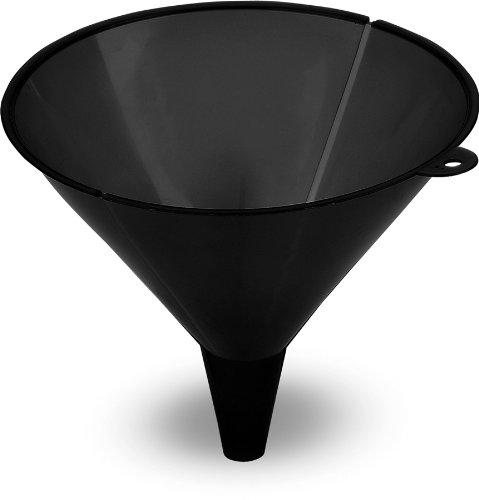  [AUSTRALIA] - Lumax LX-1604 Black 48 oz. Plastic Funnel. All Purpose Funnel. Durable, Oil Resistant Plastic and Safe for All Petroleum Products. Opening Diameter 8 inch and Spout Opening ¾ inch.