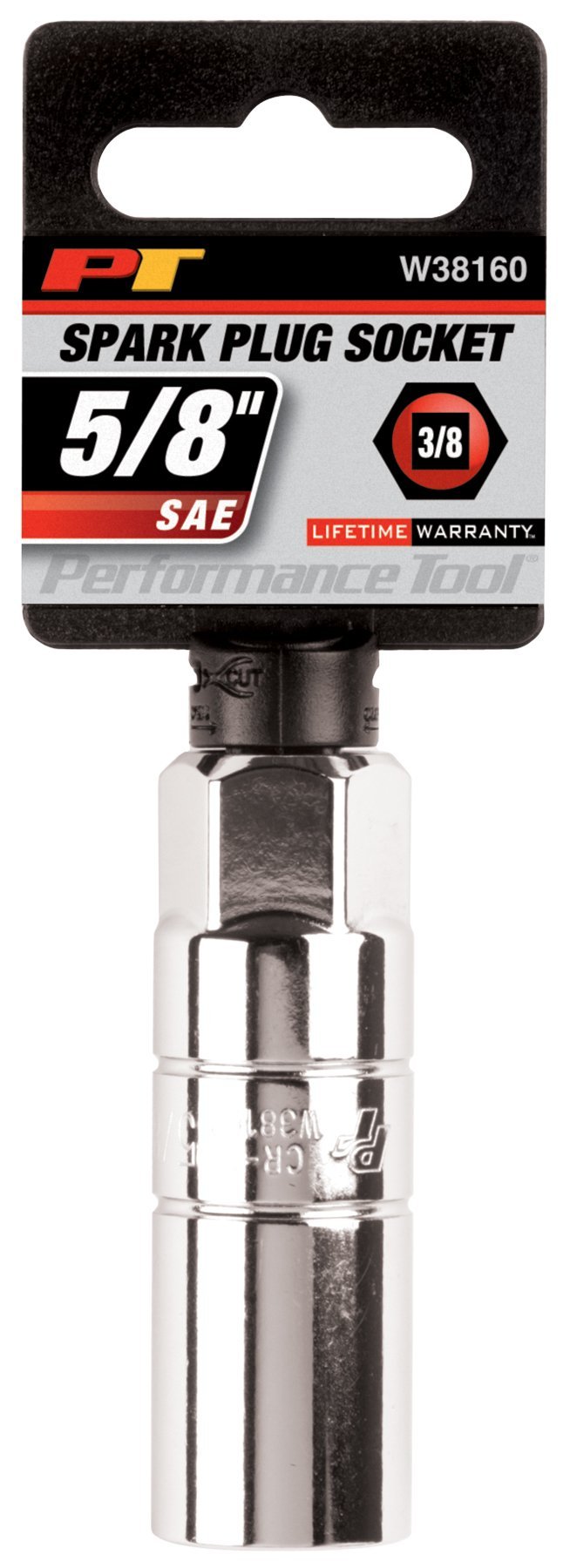  [AUSTRALIA] - Performance Tool W38160  3/8" Dr 5/8" Spark Plug Socket