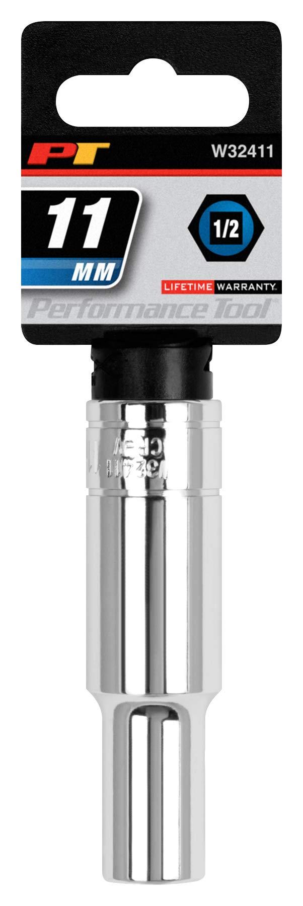  [AUSTRALIA] - Performance Tool W32411 1/2" Drive 6-Point Socket, 11mm