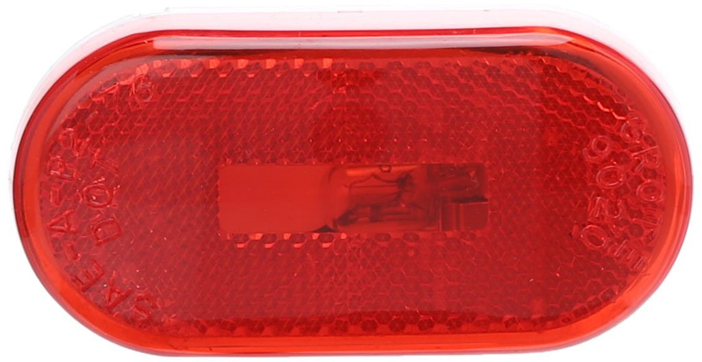  [AUSTRALIA] - Grote 46712 Red Single-Bulb Oval Clearance Marker Light (Built-in Reflector)