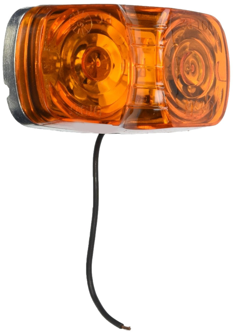  [AUSTRALIA] - Grote 46783 Yellow Two-Bulb Square-Corner Clearance Marker Light (Die-Cast)