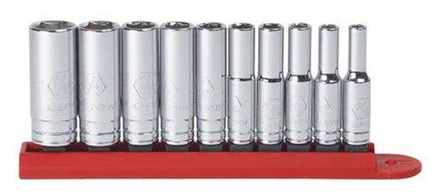  [AUSTRALIA] - GEARWRENCH 10 Pc. 1/4" Drive 6 Point Deep SAE Socket Set - 80305