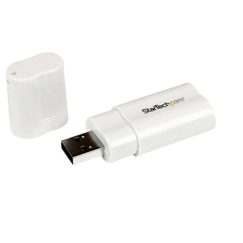  [AUSTRALIA] - StarTech.com USB to Stereo Audio Adapter Converter ICUSBAUDIO, White, One Size