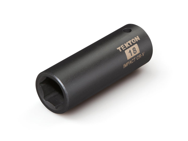  [AUSTRALIA] - TEKTON 47809 1/2-Inch Drive by 18 mm Deep Impact Socket, Cr-V, 6-Point