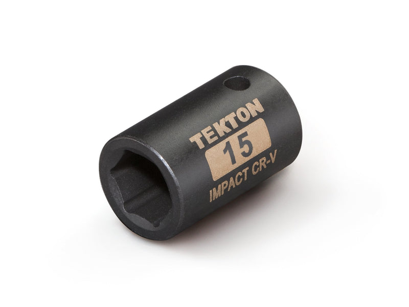 TEKTON 1/2 Inch Drive x 15 mm 6-Point Impact Socket | 47770 Standard - LeoForward Australia