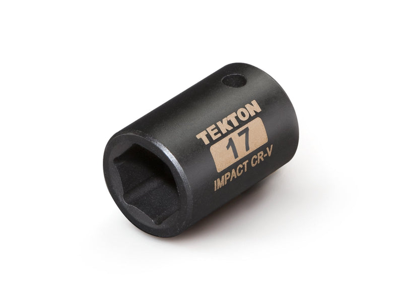  [AUSTRALIA] - TEKTON 47772 1/2-Inch Drive by 17 mm Shallow Impact Socket, Cr-V, 6-Point