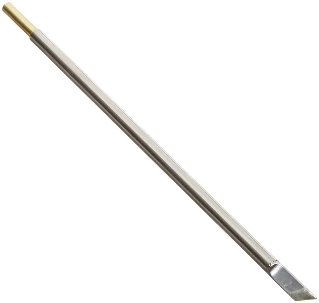  [AUSTRALIA] - Metcal SMTC-1161 Series SMTC Hand Soldering Rework Cartridge for Most Standard Application, 412°C Maximum Tip Temperature, Knife 45°, Increased Tinned Area Length 2.03mm, 4.8mm Tip Size, 16.51mm Tip Length