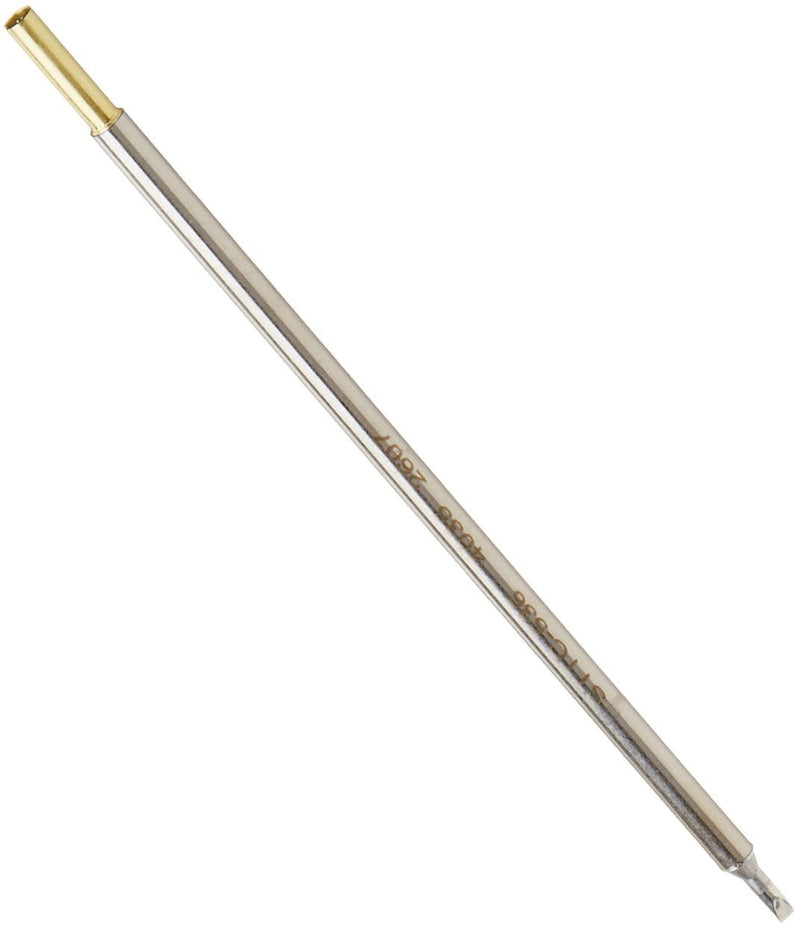  [AUSTRALIA] - Metcal STTC-536 STTC Series Soldering Cartridge for Temperature Sensitive Applications, 575°F Maximum Tip Temperature, Chisel 30°, 2.5mm Tip Size, 9.9mm Tip Length