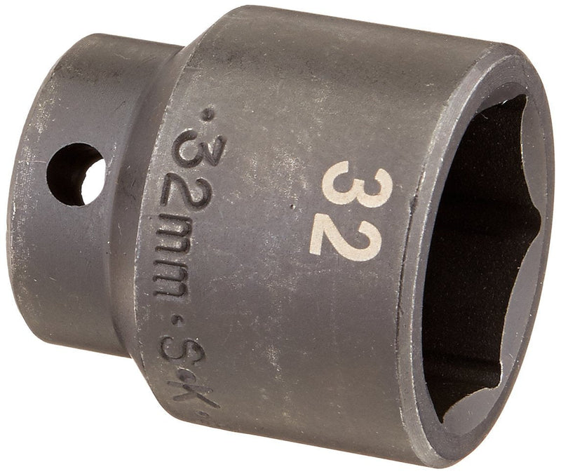SK Hand Tool 34082 1/2-Inch Drive Standard Impact Socket, 32mm - LeoForward Australia