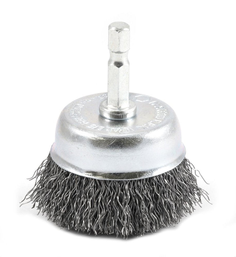  [AUSTRALIA] - Forney 72729 Wire Cup Brush, Coarse Crimped with 1/4-Inch Hex Shank, 2-Inch-by-.012-Inch Steel