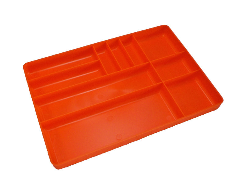  [AUSTRALIA] - Protoco 6060 Tool Box Organization Plastic Tray with 10 Compartment, 16-Inch x 11-Inch x 1.5-Inch, Orange