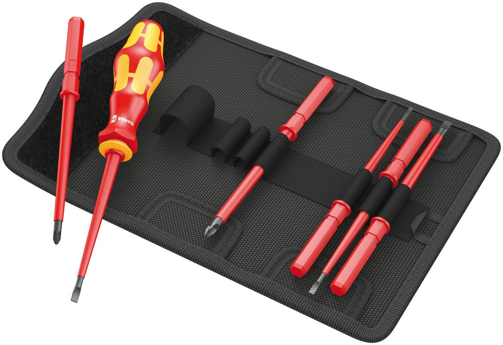  [AUSTRALIA] - Wera KK VDE 60i/7 Insulated Interchangeable Blade Pouch Set (SLOT/PH), 7 Piece 1