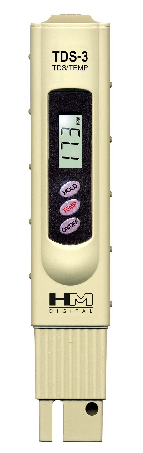 HM Digital TDS-3 Handheld TDS Meter With Carrying Case, 0 - 9990 ppm TDS Measurement Range, 1 ppm Resolution, +/- 2% Readout Accuracy - LeoForward Australia