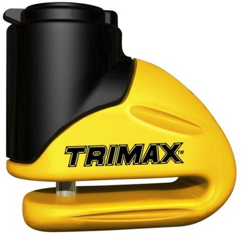  [AUSTRALIA] - Trimax T645S Hardened Metal Disc Lock - Yellow 5.5mm Pin (Short Throat) with Pouch & Reminder Cable
