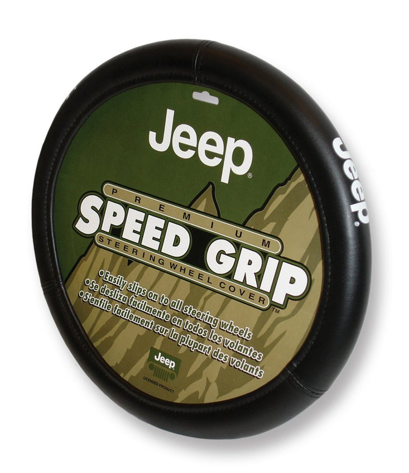  [AUSTRALIA] - U.A.A. INC. Car Truck SUV Black Grip Steering Wheel Cover - Speed for Jeep Speed Grip