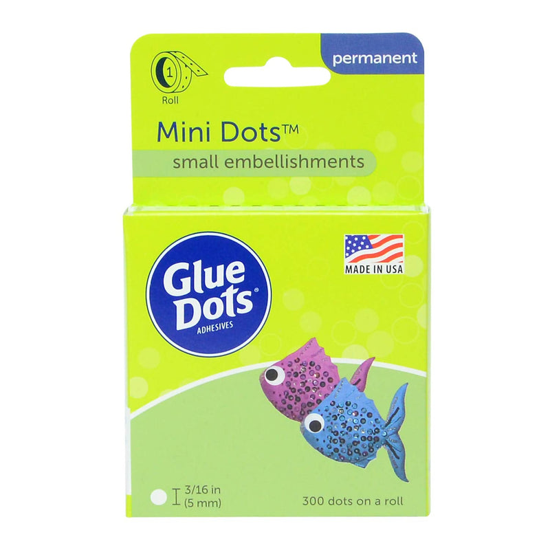  [AUSTRALIA] - Glue Dots Adhesive Double-Sided Mini Dots, 3/16'', Clear, Roll of 300 (32794-300) Mini Dots Roll