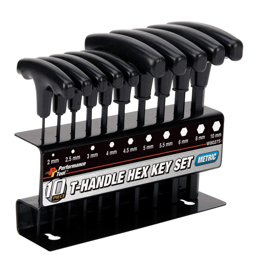  [AUSTRALIA] - Performance Tool W80275 Metric T-Handle Hex Key Set, 10-Piece 1