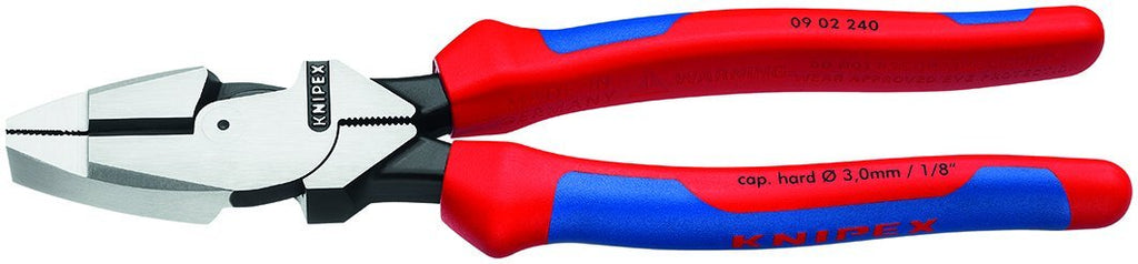 Knipex 09 02 240 SBA 9.5-Inch Ultra-High Leverage Lineman's Pliers Comfort Grip - LeoForward Australia