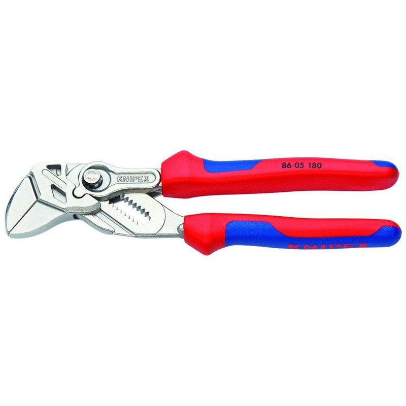  [AUSTRALIA] - KNIPEX Tools - Pliers Wrench, Chrome, Multi-Component (8605180) 7.25-Inch Comfort Grip