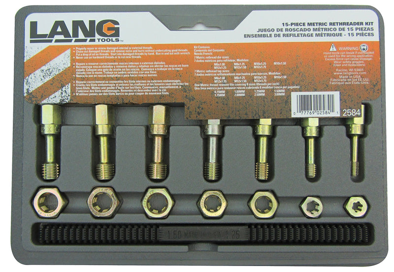  [AUSTRALIA] - Lang Tools 2584 15-Piece Metric Thread Restorer Set