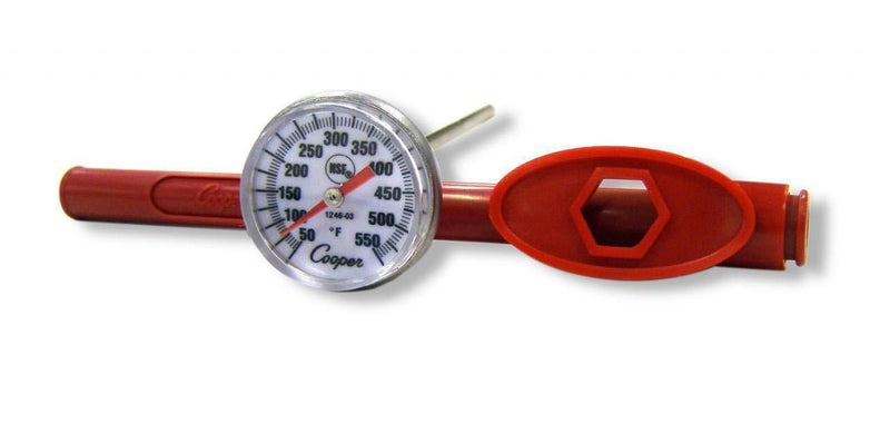 Cooper Cooper-Atkins 1246-03-1 Bi-Metal Pocket Test Thermometer with Adjustment Sheath, NSF Certified, 50/550°F Temperature Range, Multicolor - LeoForward Australia