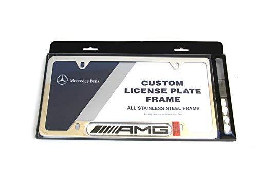 Mercedes-Benz AMG Logo Polished Steel License Frame - LeoForward Australia