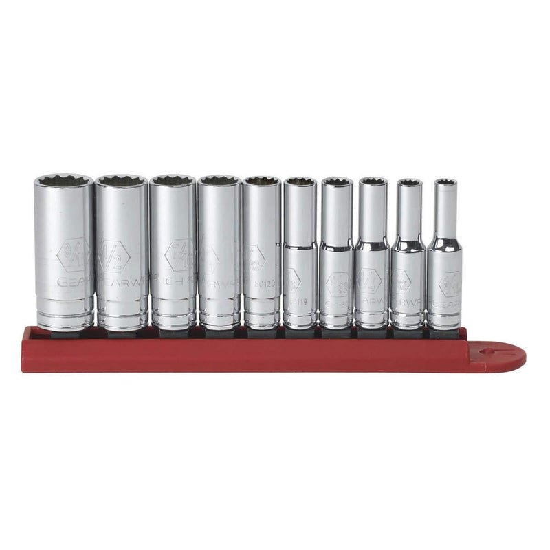  [AUSTRALIA] - GEARWRENCH 10 Pc. 1/4" Drive 12 Point Deep SAE Socket Set - 80309D