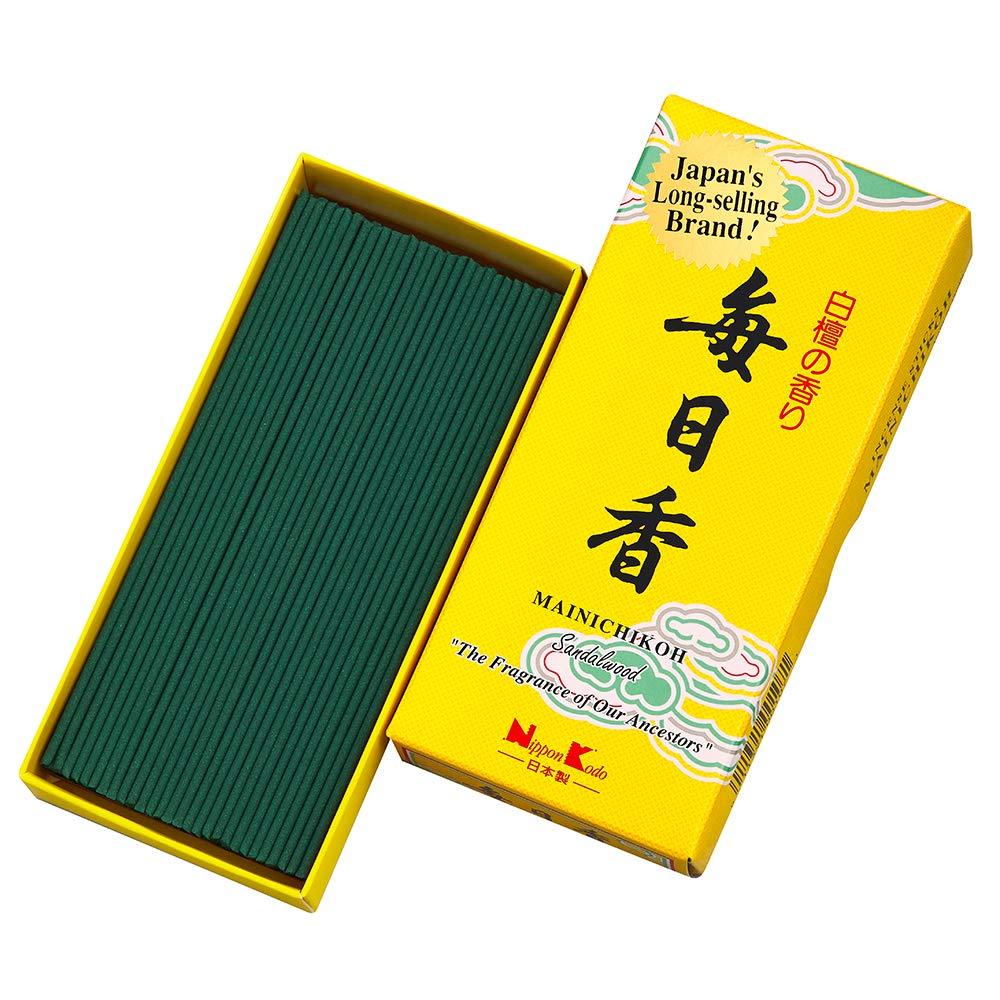  [AUSTRALIA] - Mainichi-Koh Sandalwood Incense 170 Sticks by NIPPON KODO, Japanese Quality Incense, Since 1575