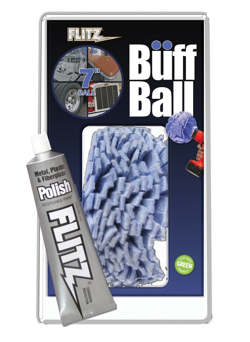  [AUSTRALIA] - Flitz WB201-50 Blue X-Large Original Buff Ball in Clamshell, 7-Inch Single