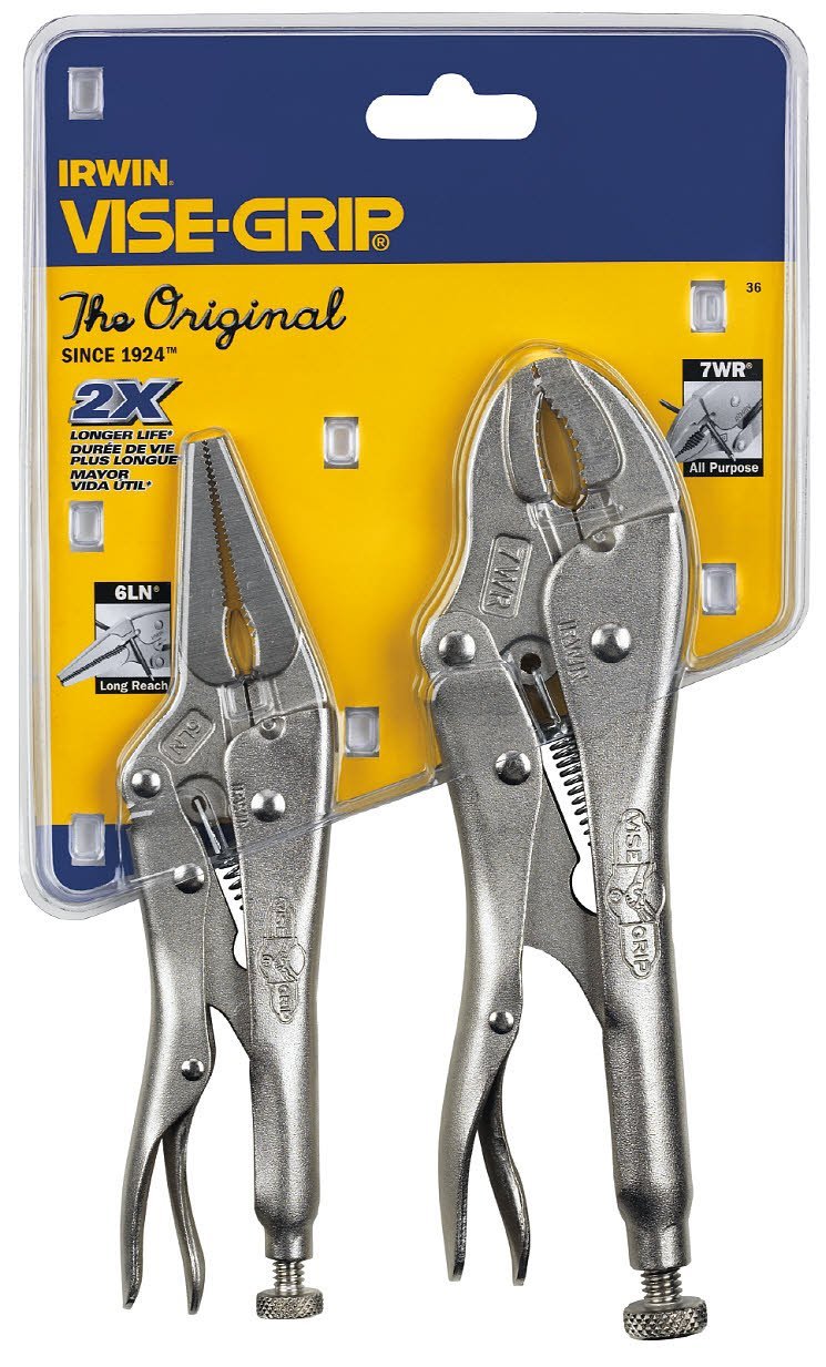  [AUSTRALIA] - IRWIN VISE-GRIP Original Locking Pliers Set with Wire Cutter, 2-Piece (36)