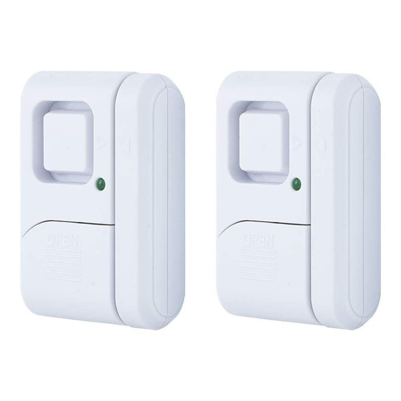  [AUSTRALIA] - GE 45115 Personal Security Window/Door, 2-Pack, DIY Protection, Burglar Alert, Wireless Chime/Alarm, Easy Installation, Ideal for Home, Garage, Apartment, Dorm, RV and Office, White, 2 Count 2 Pack
