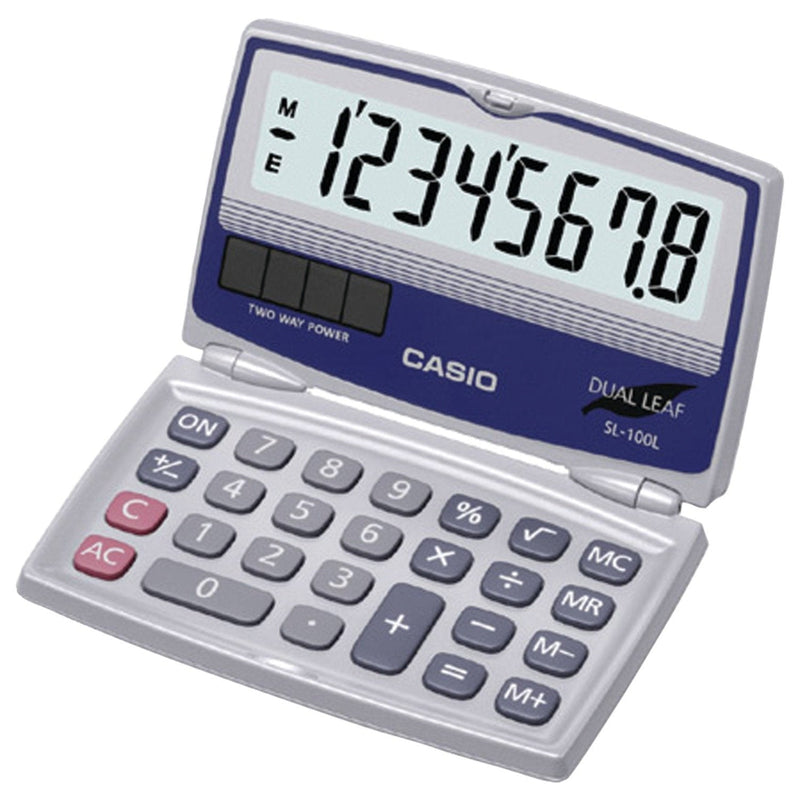  [AUSTRALIA] - Casio SL-100L Basic Solar Folding Compact Calculator
