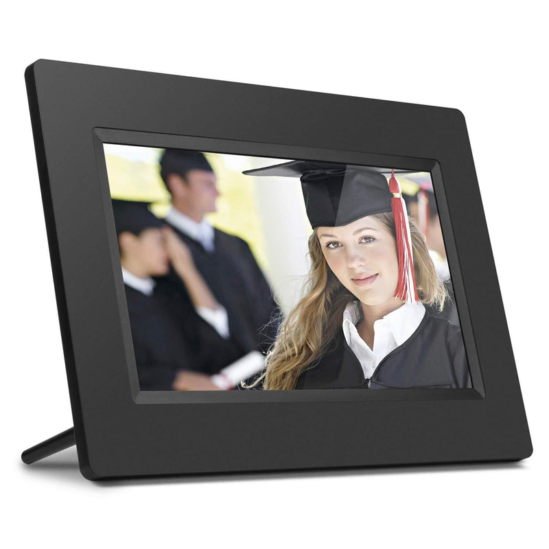 Aluratek 7 Inch LCD Digital Photo Frame with Auto Slideshow Using USB & SD/SDHC (ADPF07SF) – Black - LeoForward Australia
