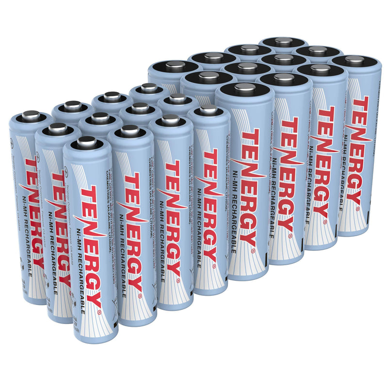 Tenergy High Drain AA and AAA Battery, 1.2V Rechargeable NiMH Batteries Combo, 12-Pack 2500mAh AA Cells and 12-Pack 1000mAH AAA Cell Batteries 12 Pack AA + 12 Pack AAA - LeoForward Australia