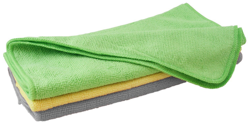  [AUSTRALIA] - Carrand 40061 Microfiber 16" x 16" Towel, 3 Pack (Colors May Vary)