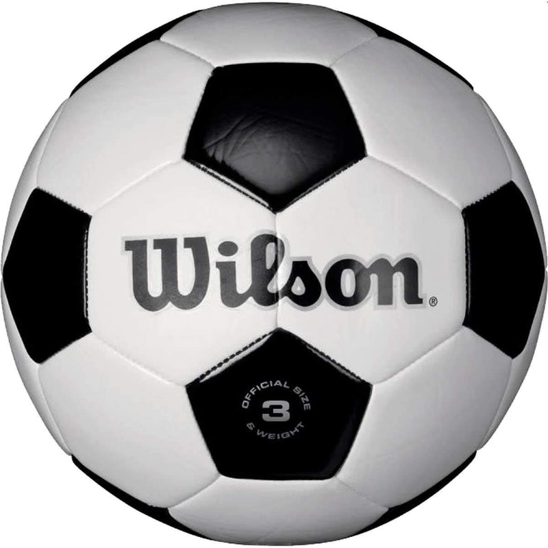Wilson Traditional Soccer Ball White/Black Size 3 - LeoForward Australia