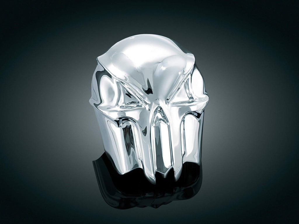  [AUSTRALIA] - Kuryakyn 7718 Motorcycle Accent Accessory: Skull Horn Cover for 1992-2019 Harley-Davidson Motorcycles, Chrome