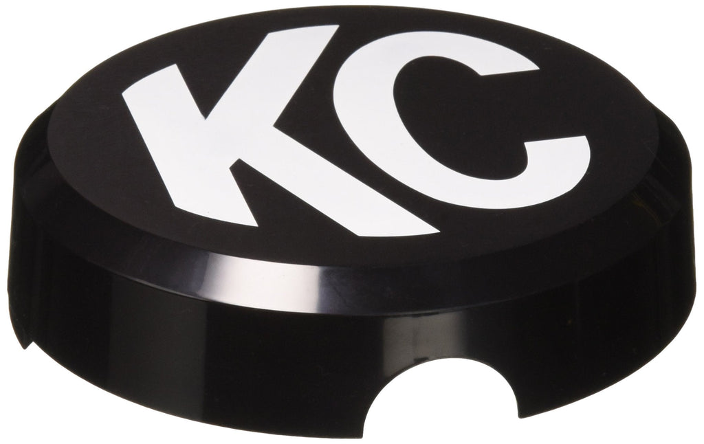  [AUSTRALIA] - KC HiLiTES 5105 6" Round Black Plastic Light Cover w/ White KC Logo - Single Cover