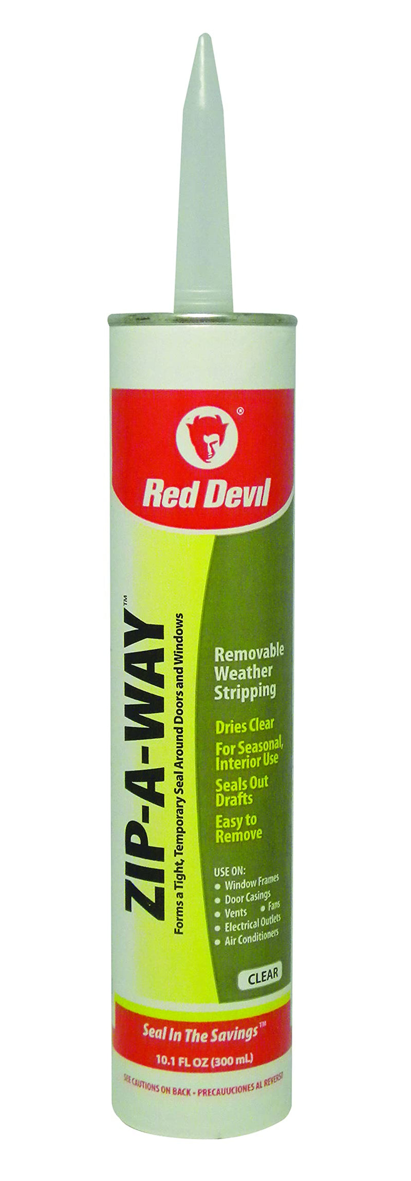  [AUSTRALIA] - Red Devil 0606 Zip-A-Way Removable Sealant, 1-Pack, Clear 1 Pack