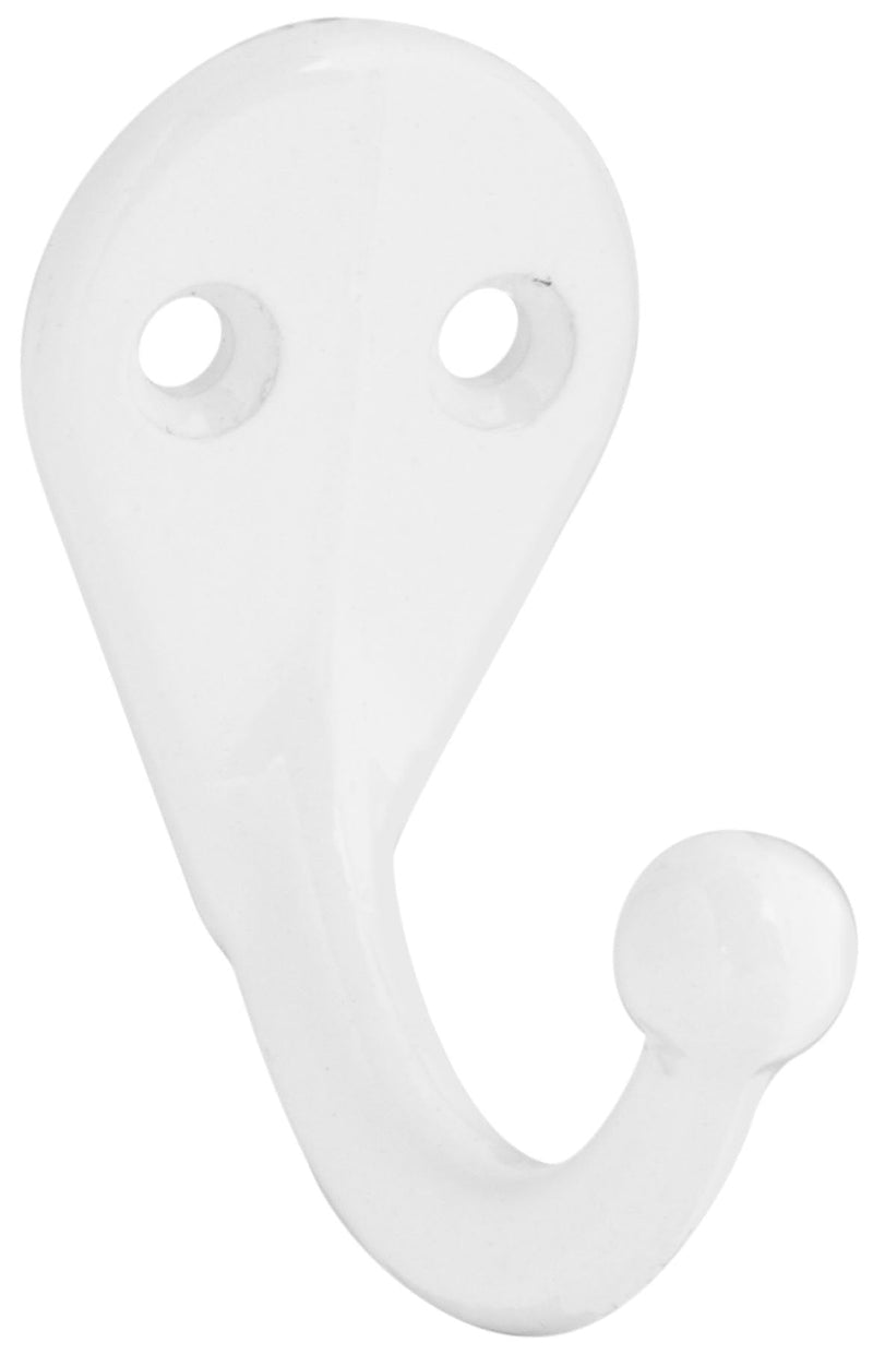 Stanley Hardware S806-471 V8006 Basic Single Robe Hook in White - LeoForward Australia