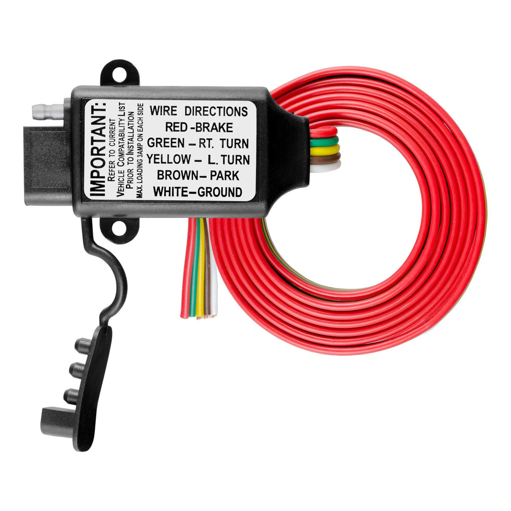  [AUSTRALIA] - CURT 55177 Non-Powered 3-to-2-Wire Splice-in Trailer Tail Light Converter, 4-Pin Wiring Harness