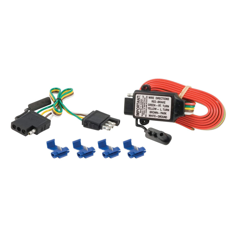  [AUSTRALIA] - CURT 55179 Non-Powered 3-to-2-Wire Splice-in Trailer Tail Light Converter Kit, 4-Pin Wiring Harness