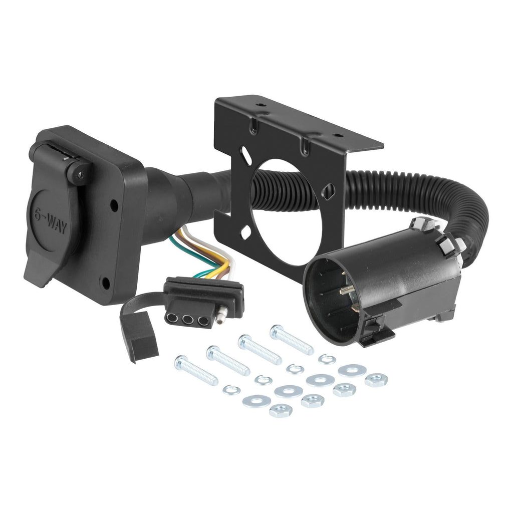  [AUSTRALIA] - CURT 55664 Dual-Output Vehicle-Side Trailer Wiring Harness Connectors for Select USCAR Vehicles, 6-Pin Trailer Wiring, 4-Pin Trailer Wiring