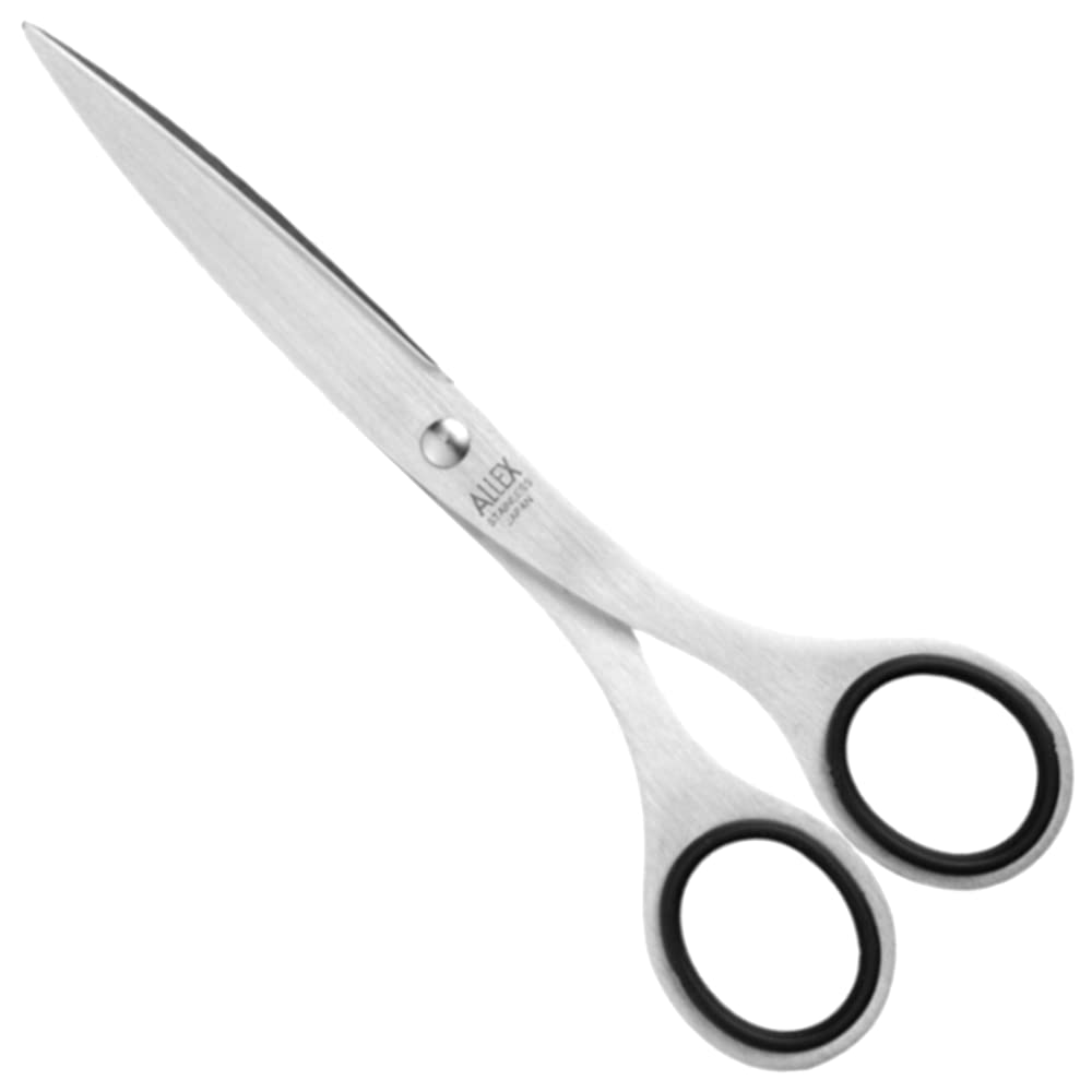  [AUSTRALIA] - ALLEX Japanese All Stainless Steel Office Scissors (S-165), Made in JAPAN, Silver