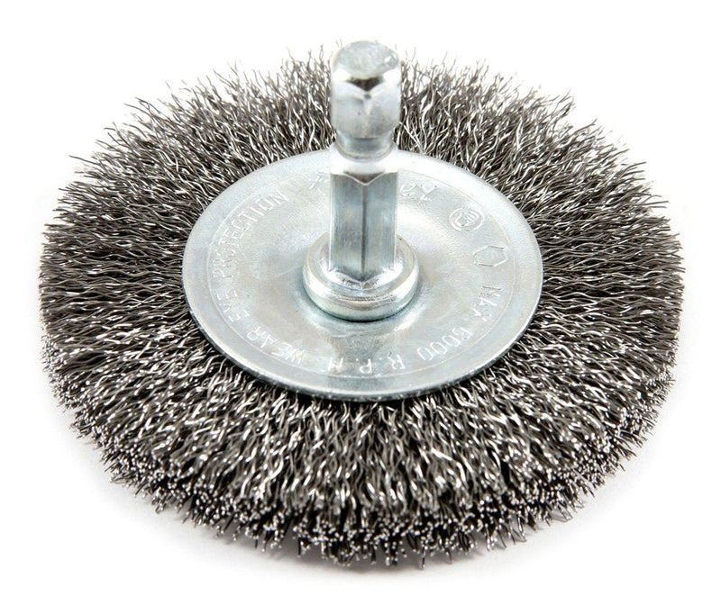  [AUSTRALIA] - Forney 72734 Wire Wheel Brush, Fine Crimped with 1/4-Inch Hex Shank, 2-1/2-Inch-by-.008-Inch