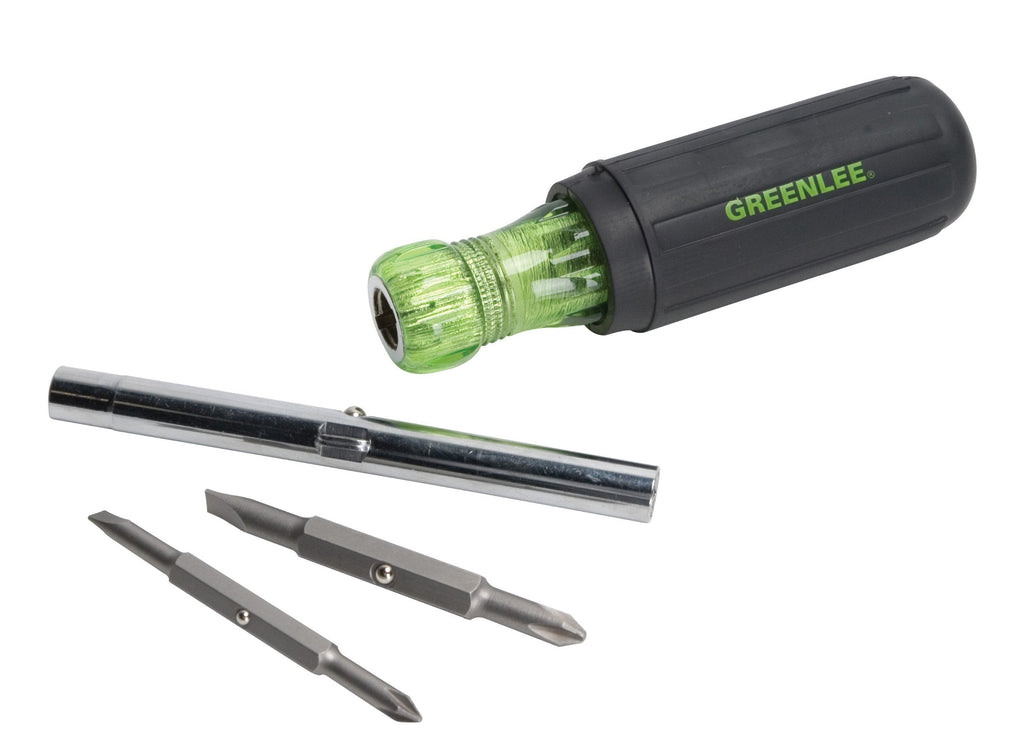  [AUSTRALIA] - Greenlee 0153-42C Multi-Tool Screwdriver, 6 in 1,Black 6-in-1 Multi-Tool