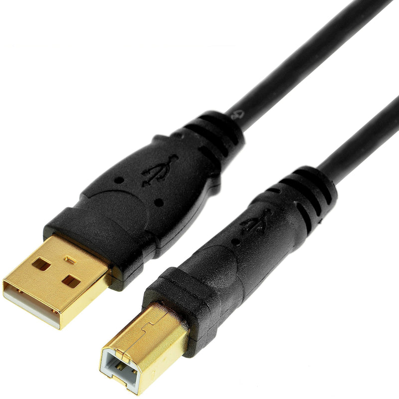  [AUSTRALIA] - Mediabridge USB 2.0 - A Male to B Male Cable (10 Feet) - High-Speed with Gold-Plated Connectors - Black - (Part# 30-001-10B) 10 Feet