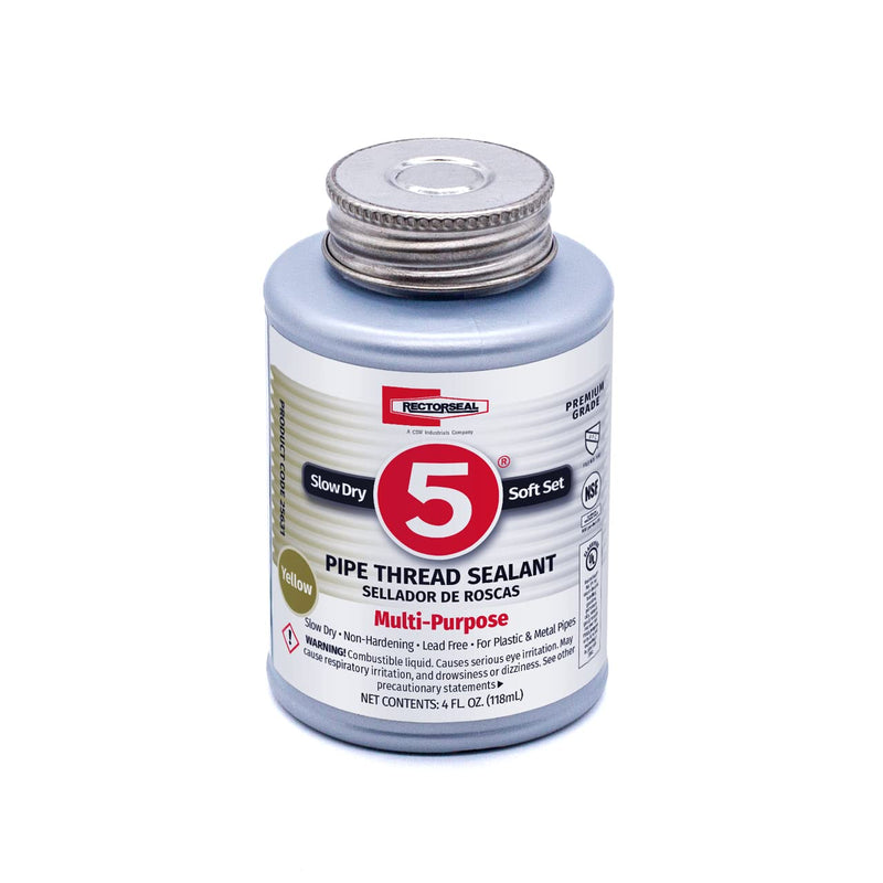  [AUSTRALIA] - Rectorseal 25631 4-Ounce No. 5 Pipe Thread Sealant , Yellow , 4 fl. oz.