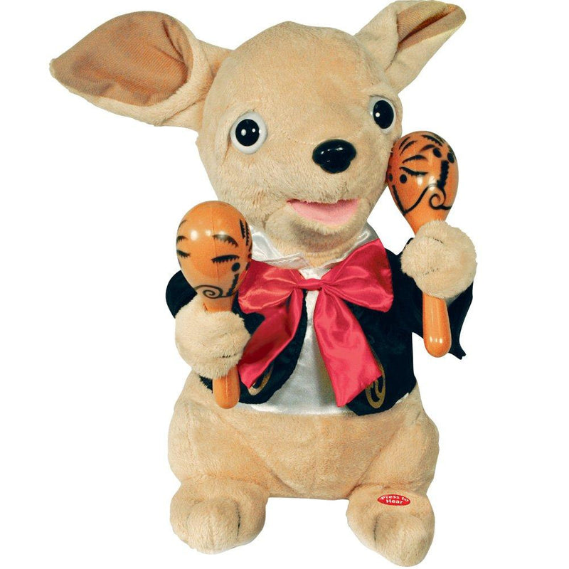 Cuddle Barn Chuey Bamba 12" Singing Chihuahua Animated Plush Toy, Shakes Maracas to "La Bamba" - LeoForward Australia