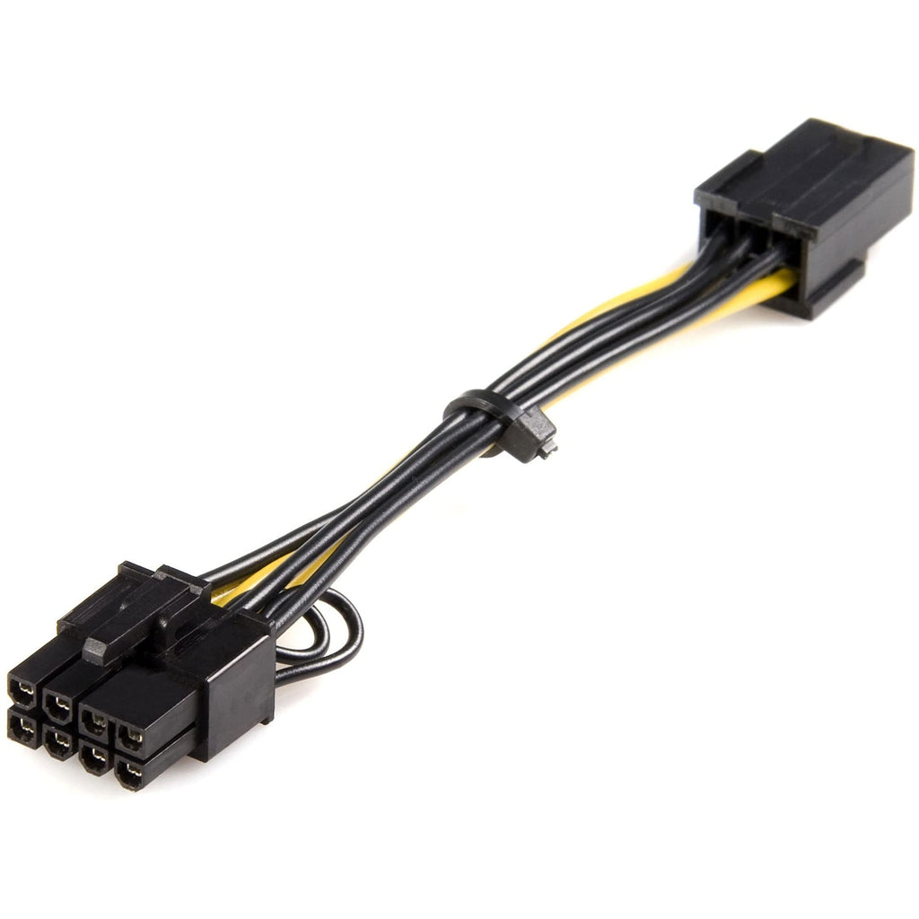StarTech.com PCI Express 6 pin to 8 pin Power Adapter Cable - Power cable - 6 pin PCIe power (F) to 8 pin PCIe power (M) - 6.1 in - yellow - PCIEX68ADAP,Black, Yellow - LeoForward Australia